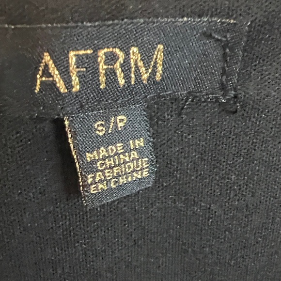 AFRM Black V-Neck Mesh Bodysuit - Picture 2 of 3